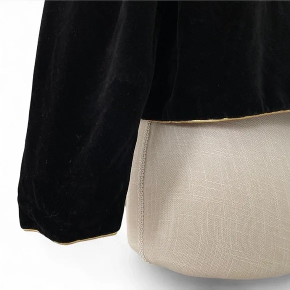 Vintage Black Velvet Bolero Jacket - Picture 6 of 7